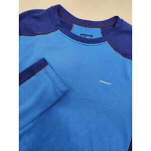 Patagonia Capilene 3 Midweight Shirt‎ Men's L Blue Long Sleeve Outdoors Hiking